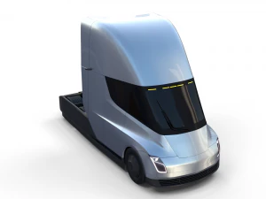 tesla truck silver 3D Model