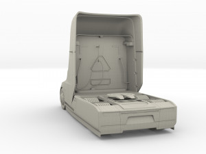 tesla truck silver 3D Модель