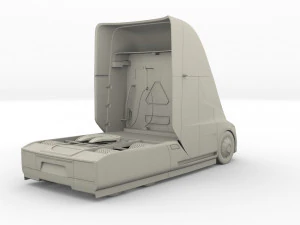 tesla truck silver 3D Model