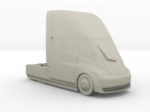 tesla truck silver 3D Model