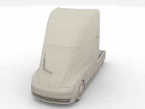 tesla truck silver 3D Модель