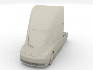 tesla truck silver 3D Model