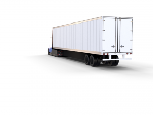 tesla truck blue w trailer 3D 모델