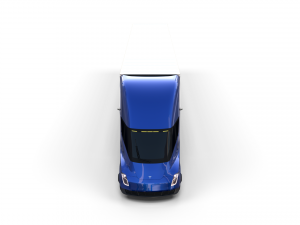 tesla truck blue w trailer 3D 모델