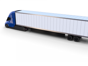 tesla truck blue w trailer 3D 모델