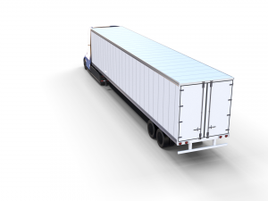 tesla truck blue w trailer 3D 모델