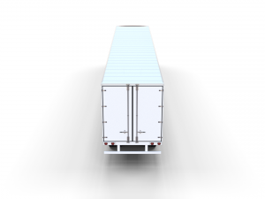 tesla truck blue w trailer 3D 모델