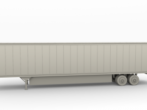 tesla truck blue w trailer 3D 모델