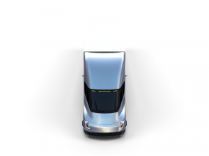 tesla truck silver w trailer 3D 模型