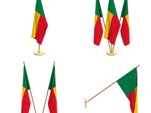 benin flag pack 3D Model