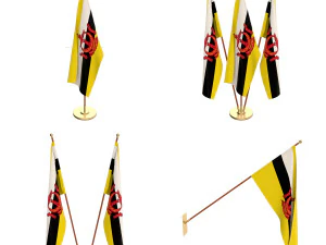 brunei flag pack 3D Model