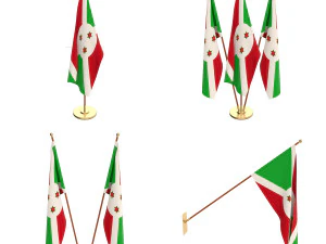 Pacchetto bandiere burundi Modello 3D
