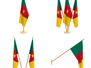 cameroon flag pack 3D मॉडल