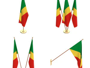 paquet de drapeau du Congo Modèle 3D