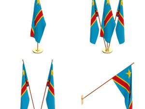 democratic republic of congo flag pack 3D Model