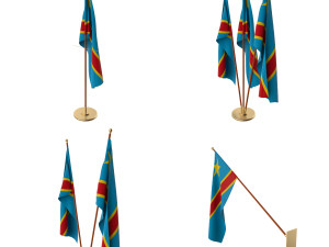 democratic republic of congo flag pack 3D Model