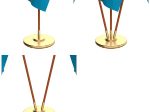 democratic republic of congo flag pack 3D Model