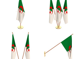 algeria flag pack 3D Models