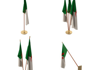 algeria flag pack Modelo 3D