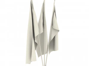 カーボベルデ国旗パック 3Dモデル