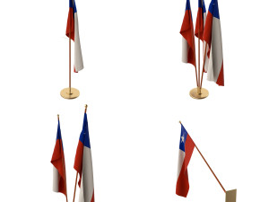 chile flag pack 3D Модель