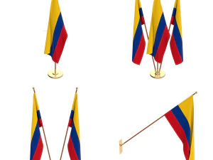 कोलम्बिया ध्वज पैक 3D मॉडल