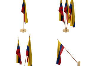 colombia flag pack Modello 3D