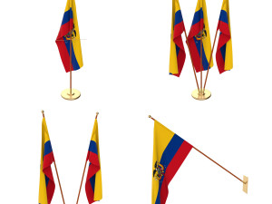 ecuador flag pack Modelo 3D