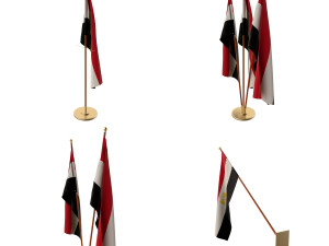 egypt flag pack 3D Model