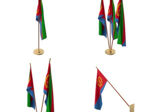 eritrea flag pack 3D Model