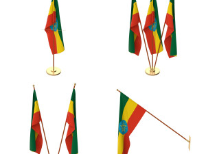 ethiopia flag pack 3D Model