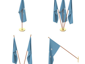 federated states of micronesia flag pack Modelo 3D
