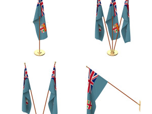fiji flag pack Modelo 3D