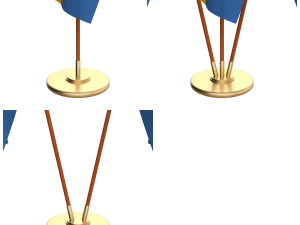 gabon flag pack 3D Model