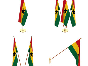 ghana flag pack 3D मॉडल