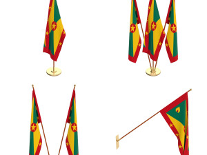 grenada flag pack Modèle 3D