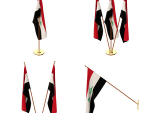 iraq flag pack Modelo 3D