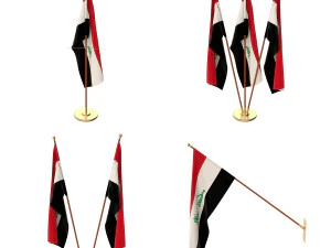 iraq flag pack 3D Model