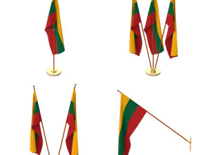 lithuania flag pack 3D Model
