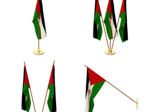 western sahara flag pack Modèle 3D