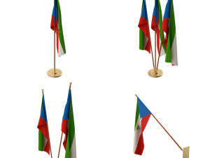 equatorial guinea flag pack Modelo 3D