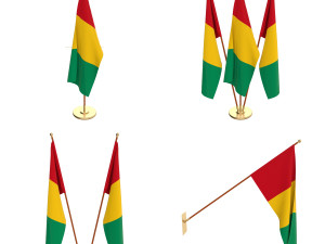 guinea flag pack Model 3D
