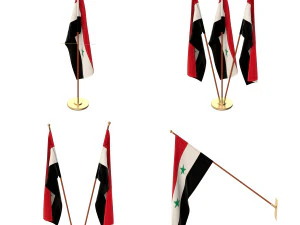 syria flag pack 3D Model