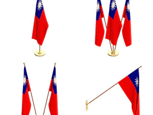 пакет із прапором Тайваню 3D Модель