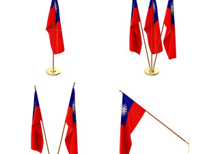 taiwan flag pack 3D Model