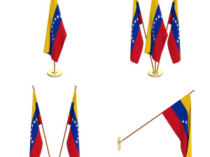 venezuela flag pack Modèle 3D