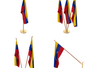 venezuela flag pack Model 3D