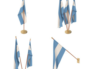 argentina flag pack Model 3D