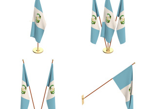 guatemala flag pack 3D Model