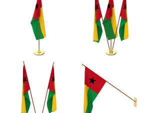 guinea bissau flag pack 3Dモデル